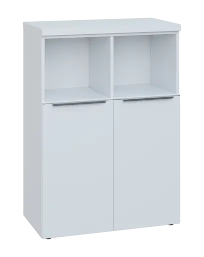 SIN 3 - 8DN2 kancelářská skříň, 2-dveřová/nika, 1120x800x400, bílá